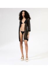 Saída Curta Tricot Lurex Preto