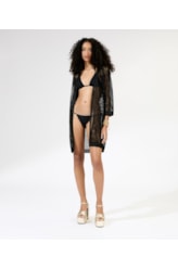 Saida Curta Tricot Lurex Preto