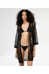 Saida Curta Tricot Lurex Preto
