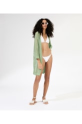 Saída Curta Tricot Lurex Verde Claro