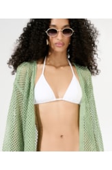 Saída Curta Tricot Lurex Verde Claro