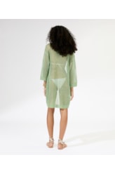 Saída Curta Tricot Lurex Verde Claro