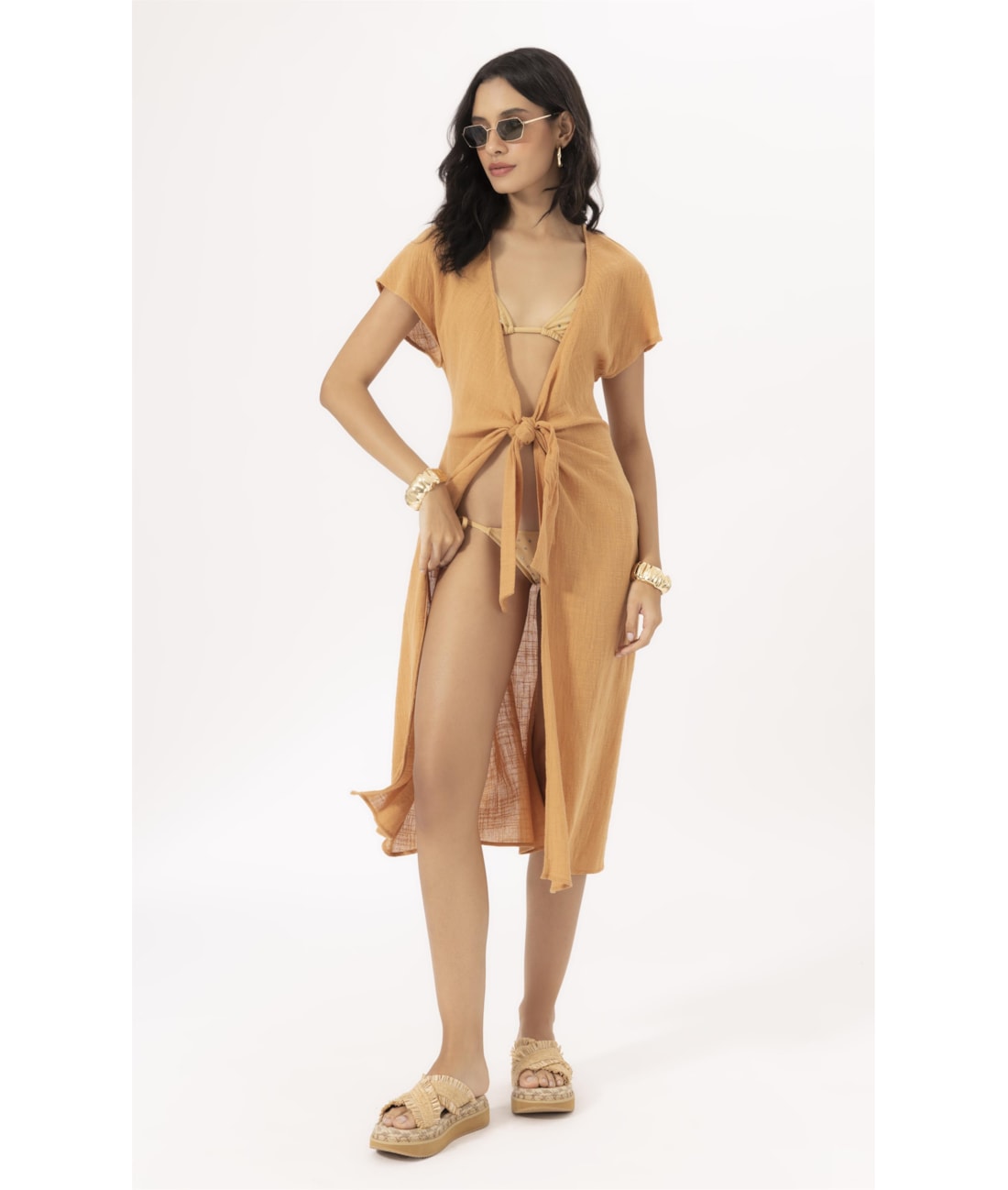 Saida Midi Cotton Plage Areia