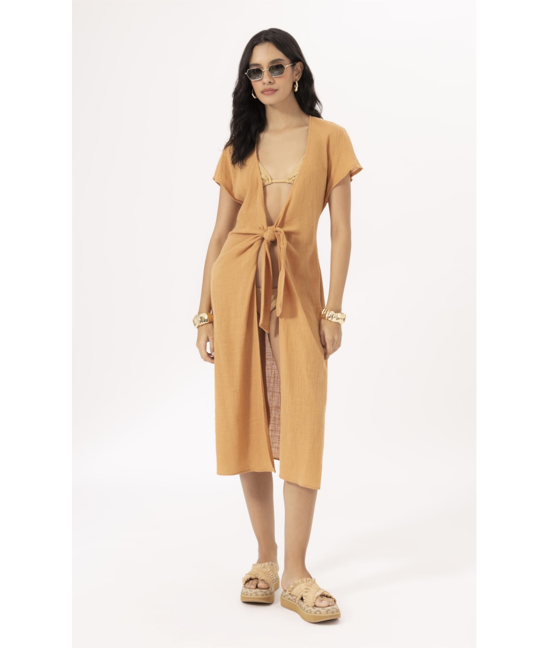 Saida Midi Cotton Plage Areia