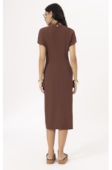 Saida Midi Cotton Plage Marrom