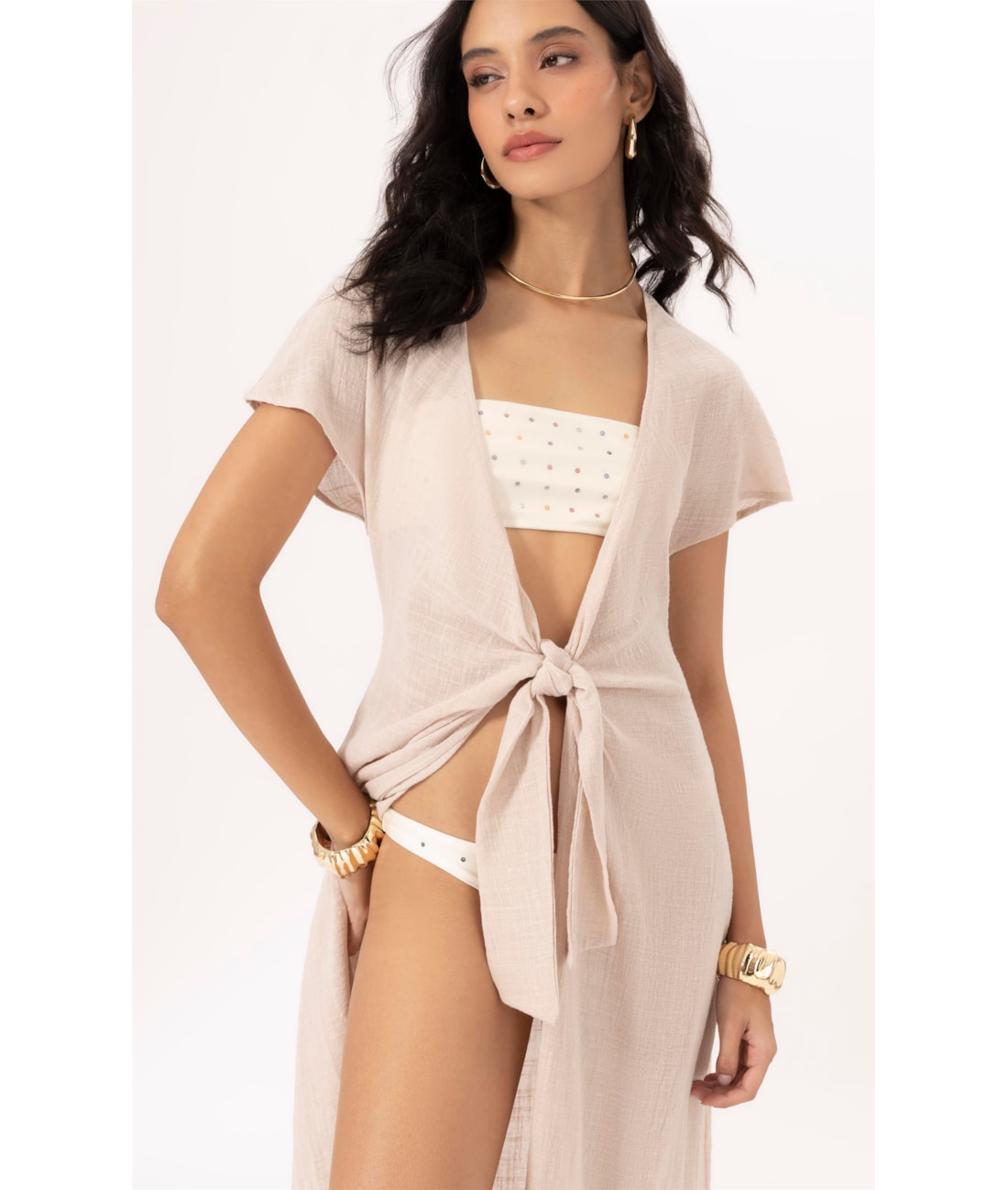 Saída Midi Cotton Plage Natural