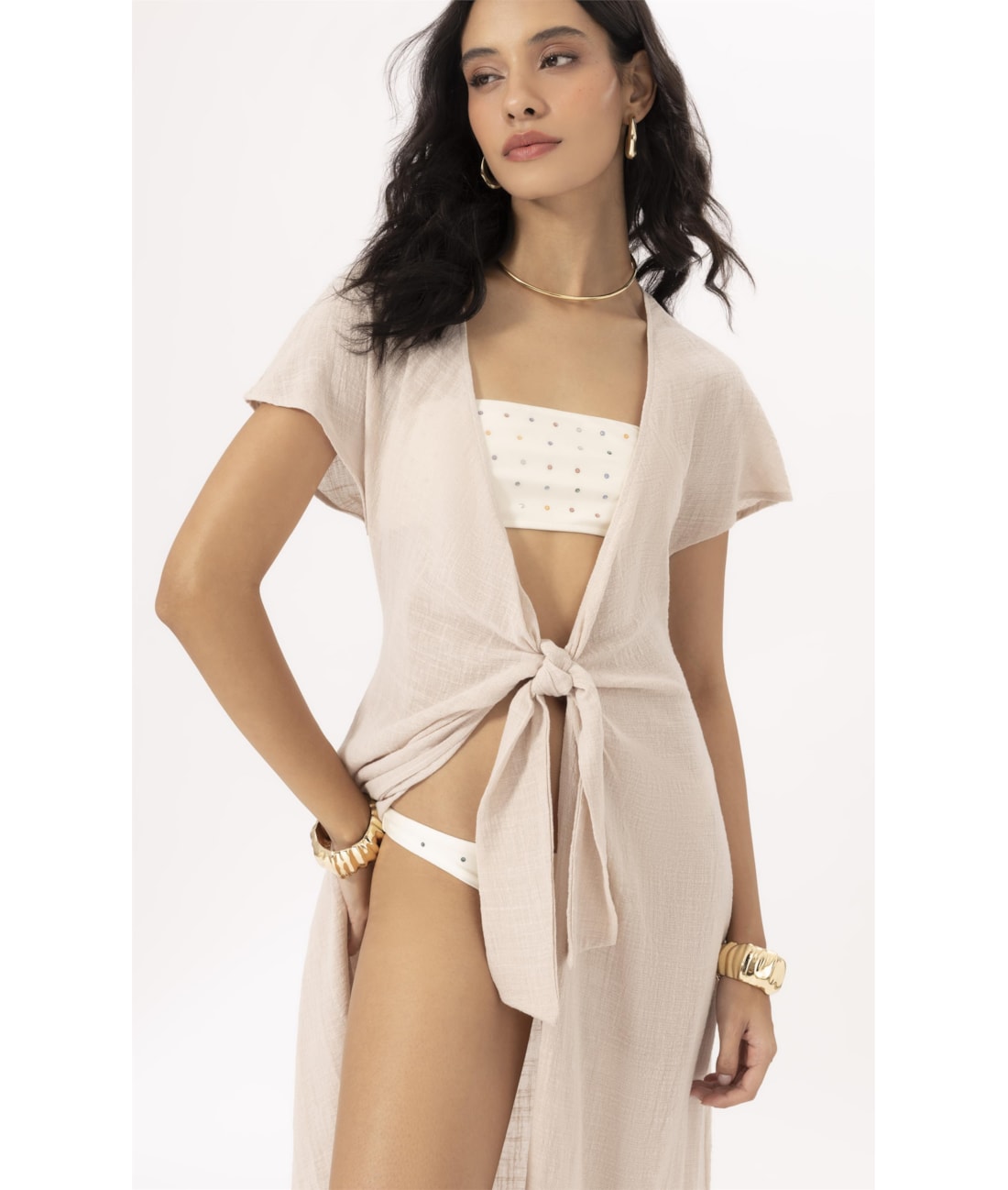 Saida Midi Cotton Plage Natural