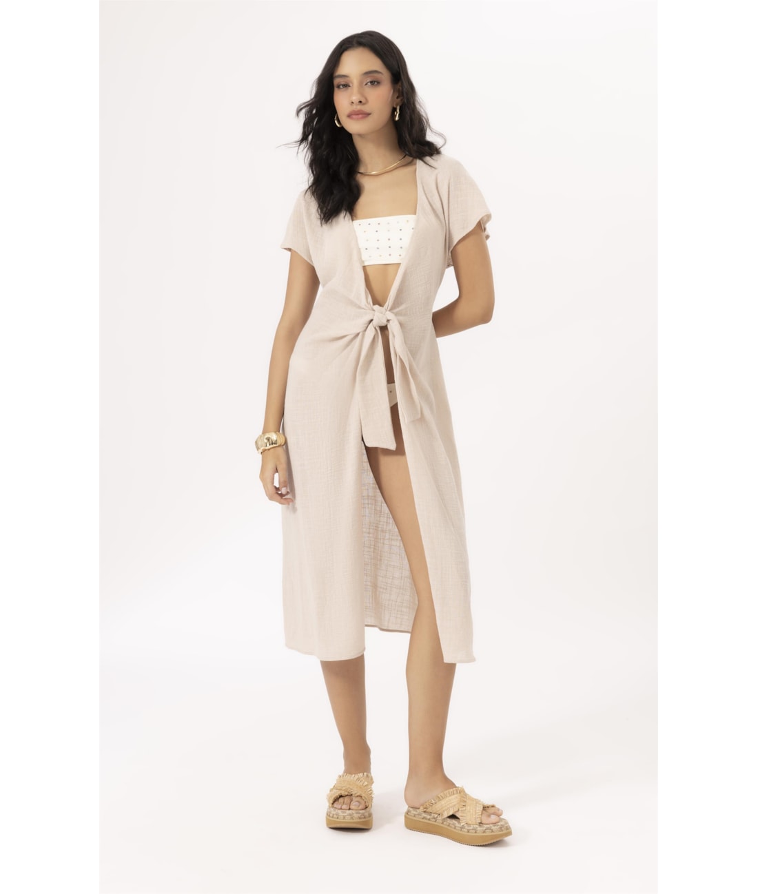 Saida Midi Cotton Plage Natural