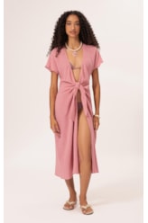 Saida Midi Cotton Plage Rosa