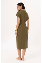 Saída Midi Cotton Plage Verde Militar
