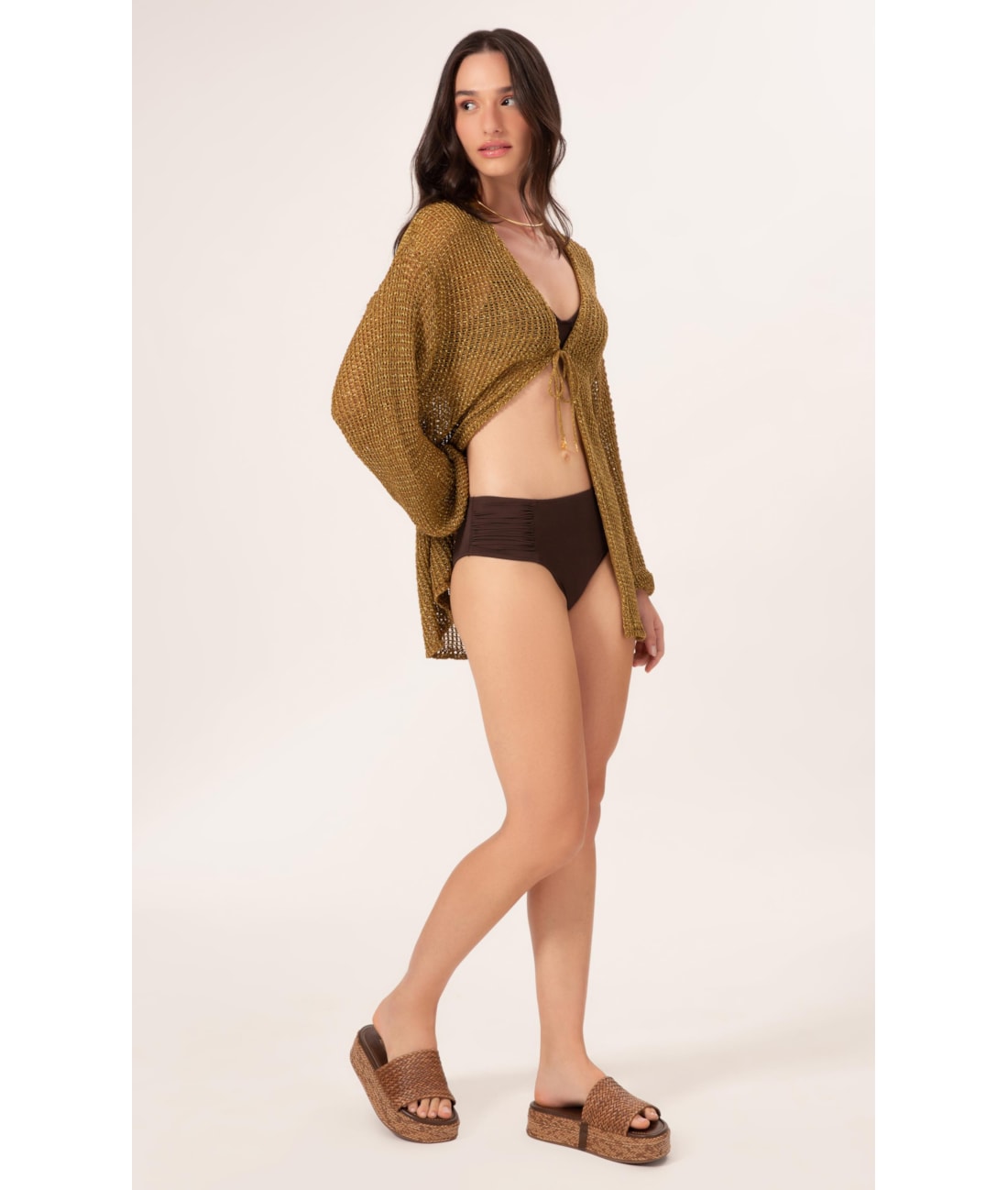 Saída Tricot Deluxe Ocre