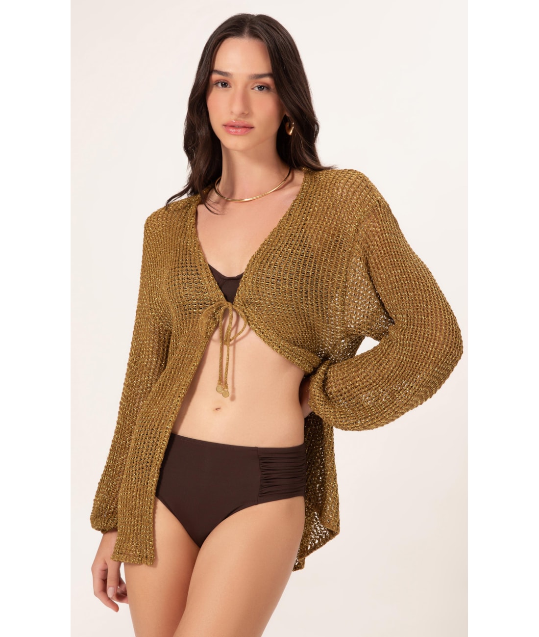 Saída Tricot Deluxe Ocre