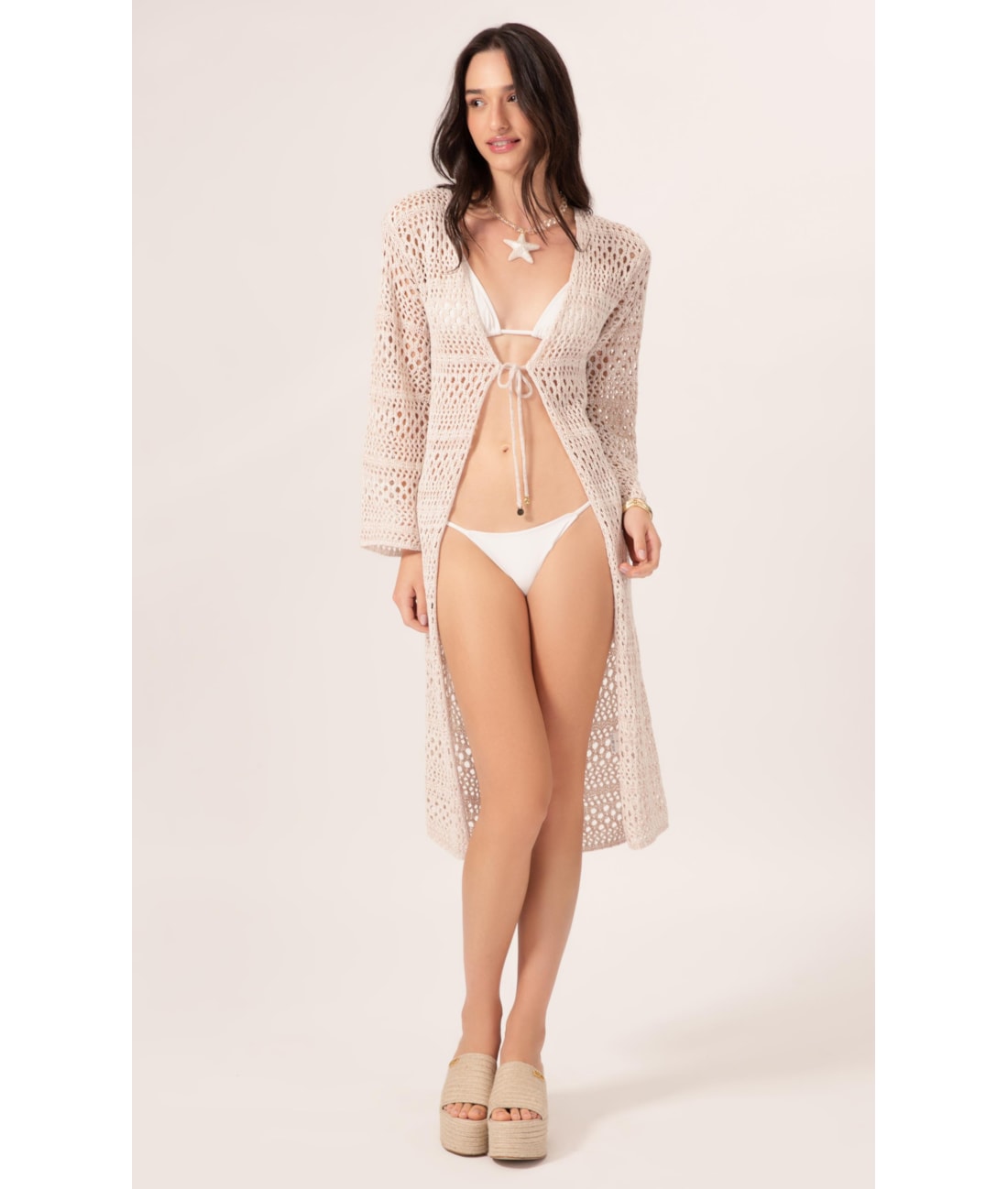 Saída Tricot Mesh Mescla Sandy Mescla