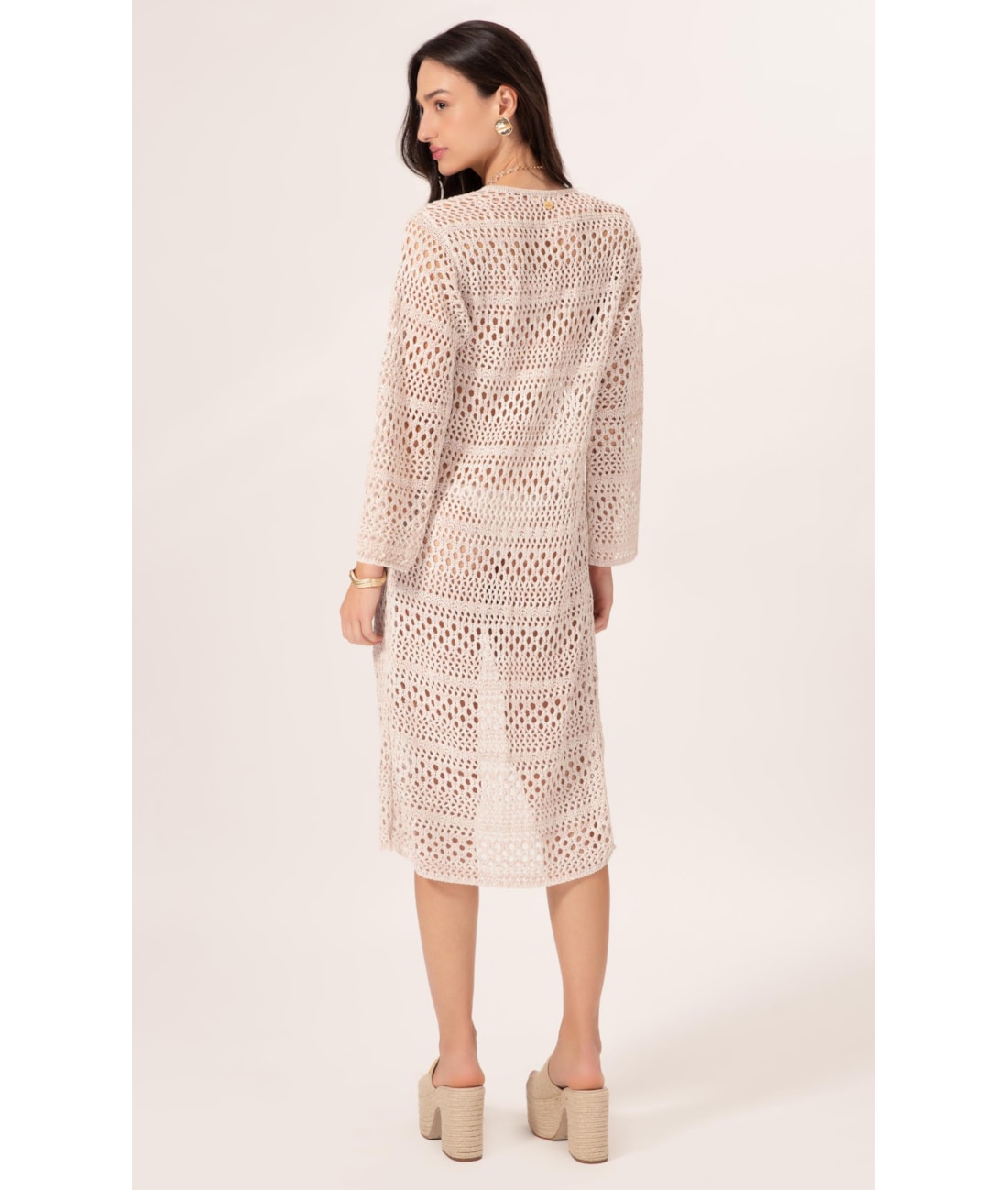 Saída Tricot Mesh Mescla Sandy Mescla