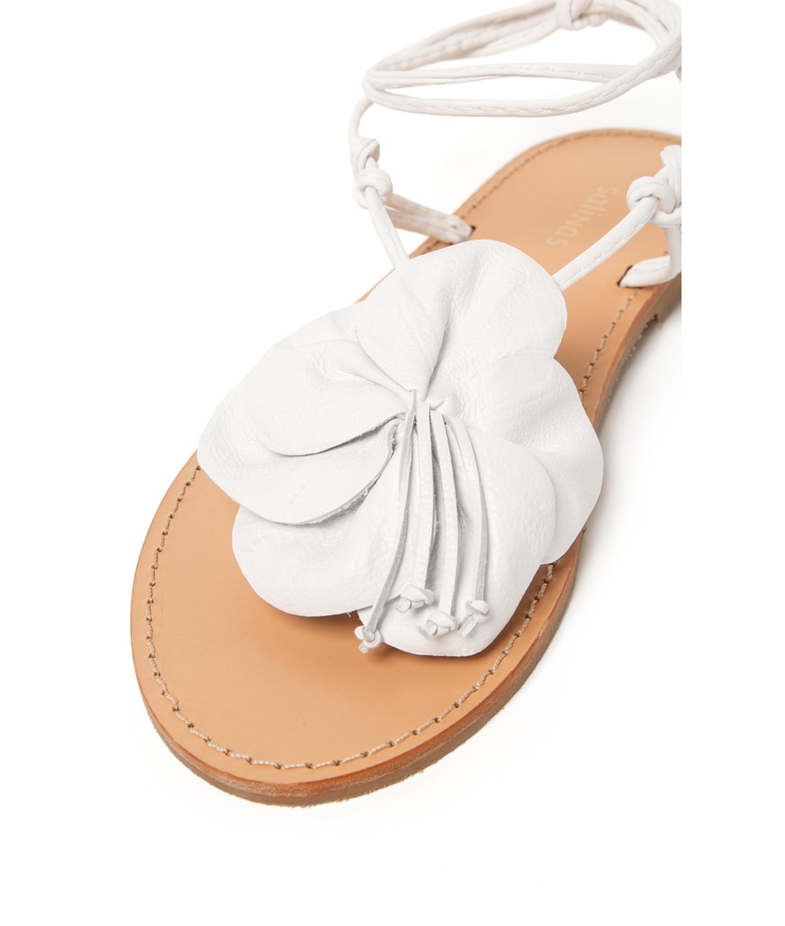 Sandália Flat Hibiscus Salinas Branco