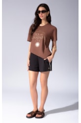 Short Bicolor Ponto Roma Preto