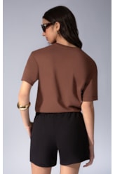 Short Bicolor Ponto Roma Preto