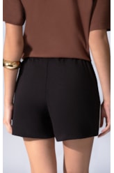 Short Bicolor Ponto Roma Preto