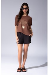 Short Bicolor Ponto Roma Preto