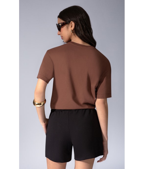 Short Bicolor Ponto Roma Preto