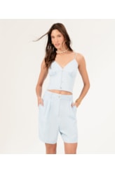 Short Cambraia Fiji Azul Claro