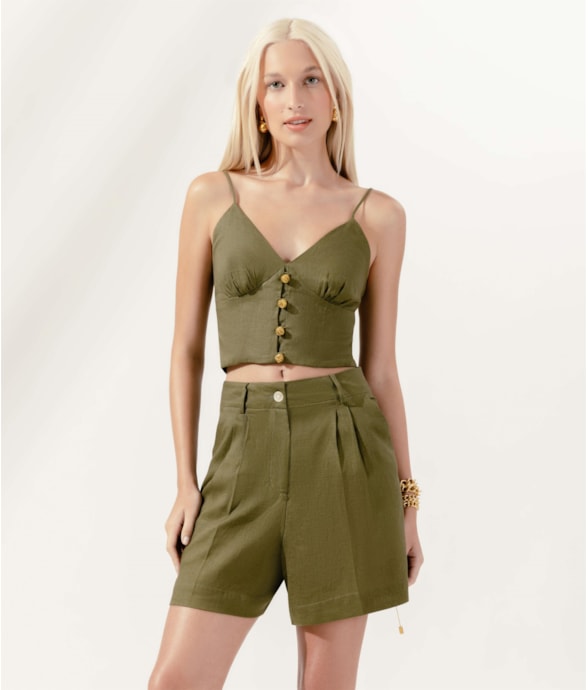 Short Cambraia Fiji Verde Militar