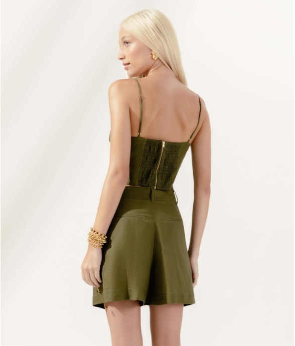 Short Cambraia Fiji Verde Militar