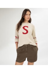 Short Color Twill Tenis Tabaco
