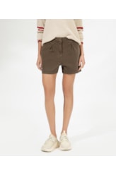 Short Color Twill Tenis Tabaco