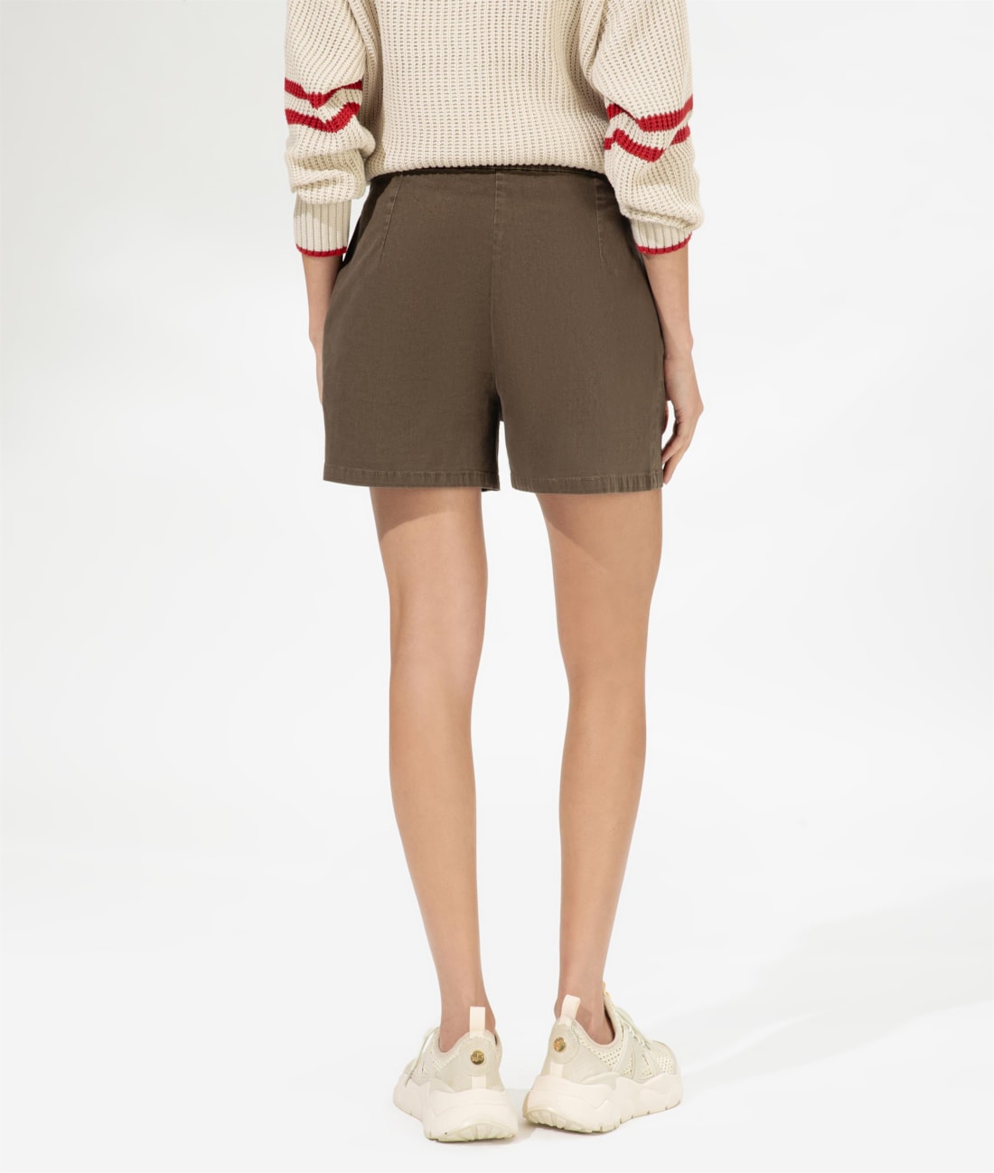 Short Color Twill Tenis Tabaco