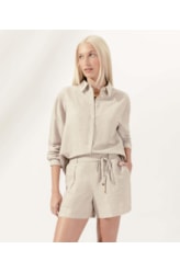 Short Cotton Linen Natural