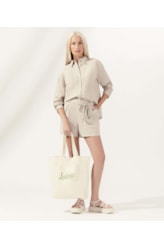 Short Cotton Linen Natural