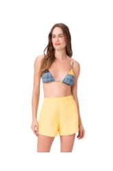 Short Holiday Linen Gaze Amarelo