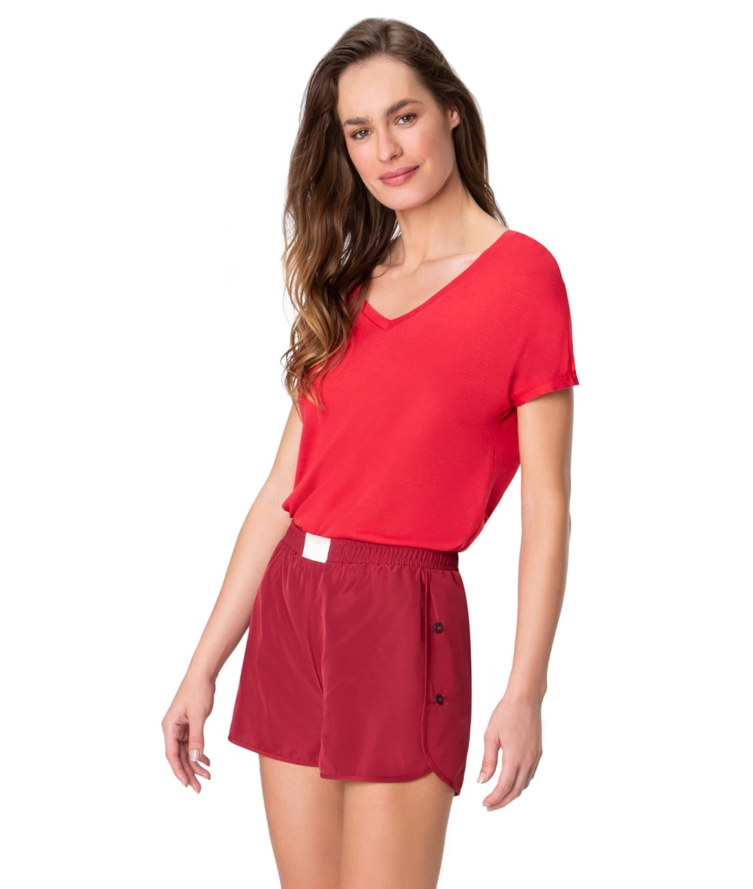 Short Holiday Nylon Vermelho
