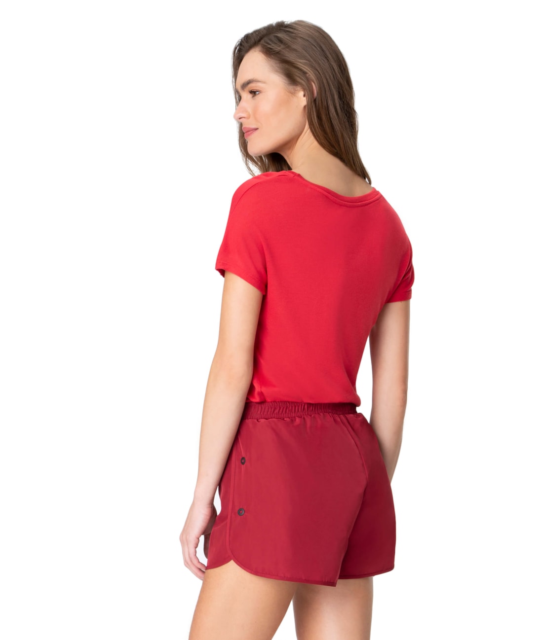 Short Holiday Nylon Vermelho