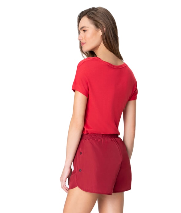 Short Holiday Nylon Vermelho