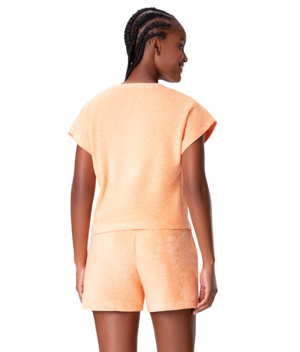 Short Holiday Terry Coral