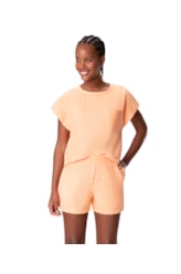 Short Holiday Terry Coral