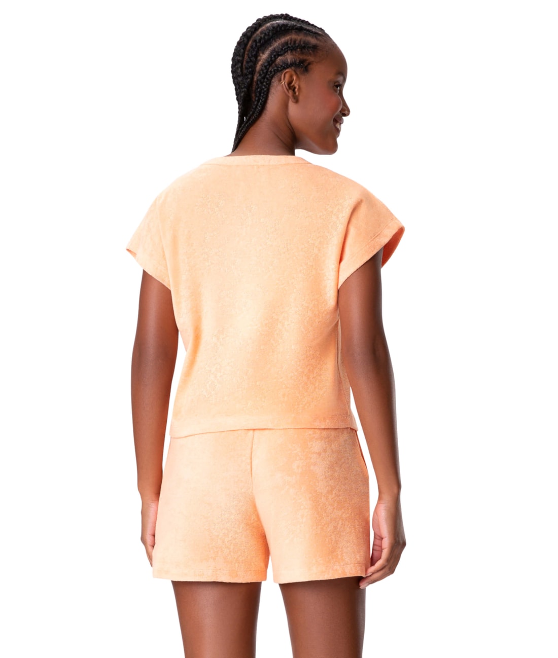 Short Holiday Terry Coral