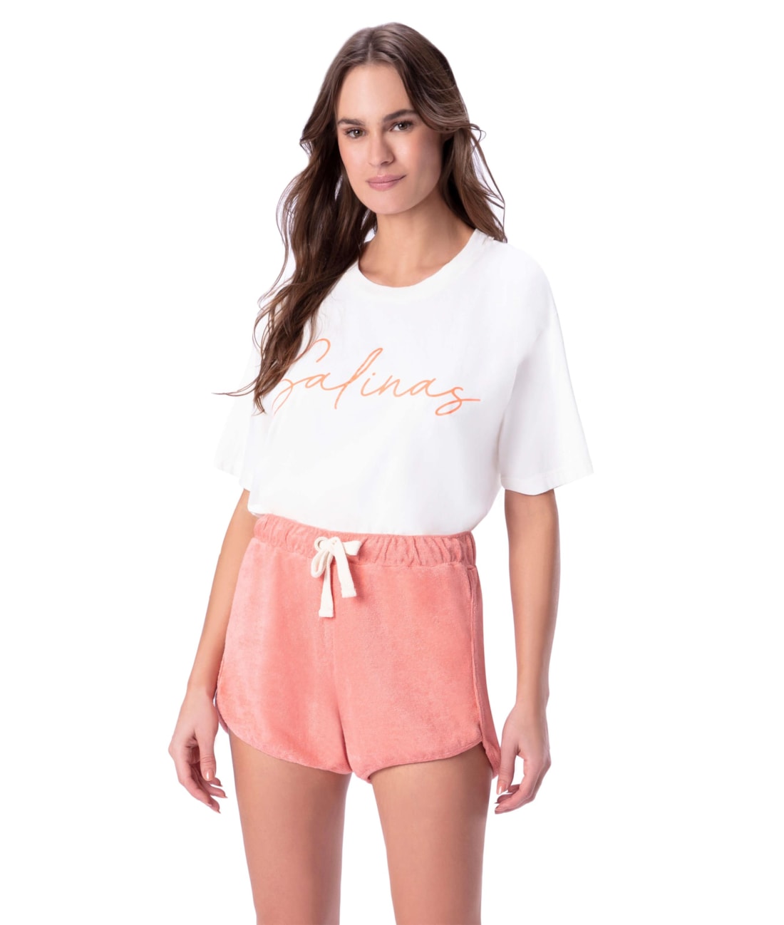 Short Holiday Terry Rosa Velho