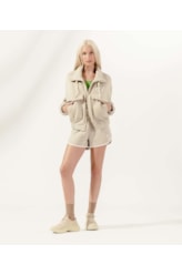 Short Moletom Velvet Areia