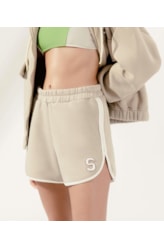 Short Moletom Velvet Areia