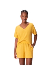 Short Resort Básico Washed Amarelo