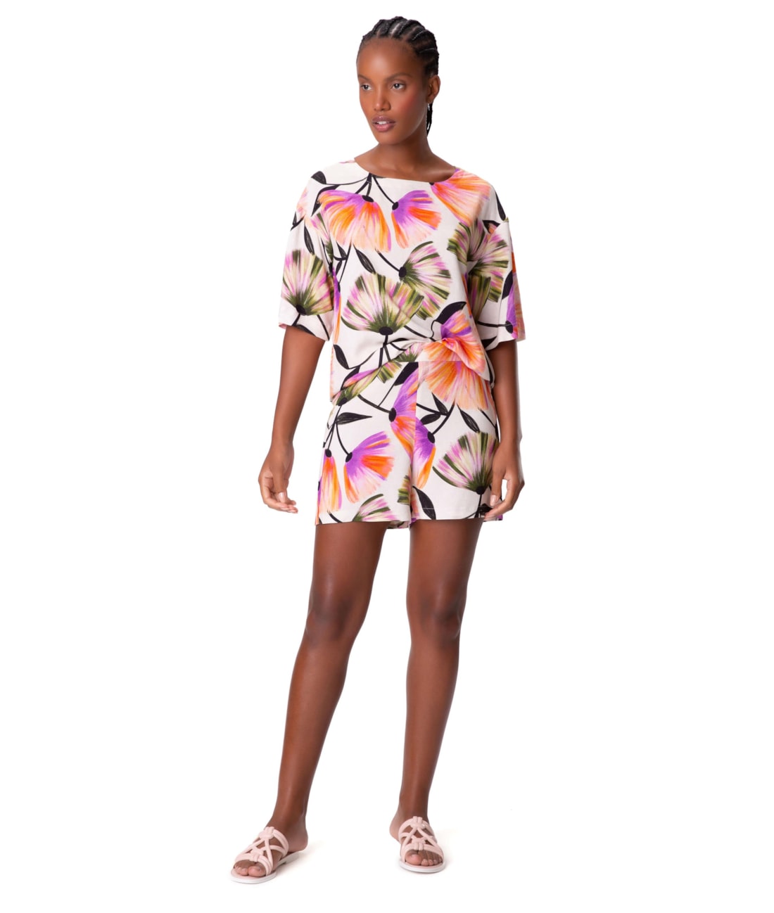 Short Resort Catalina Bicolor Off White
