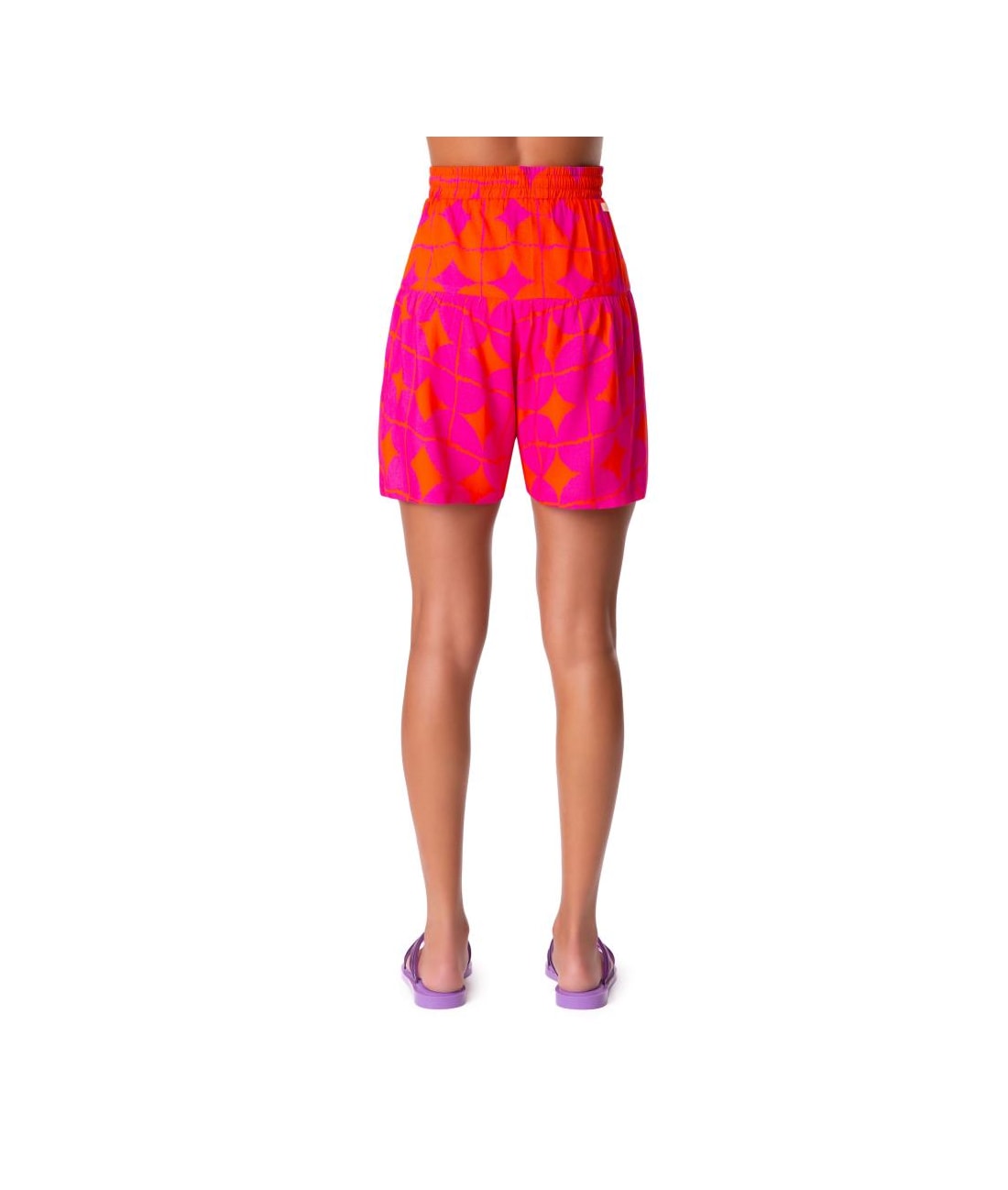 Short Resort Estampa Sari Bicolor Pink