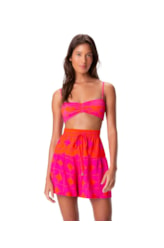 Short Resort Estampa Sari Bicolor Pink