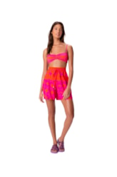 Short Resort Estampa Sari Bicolor Pink