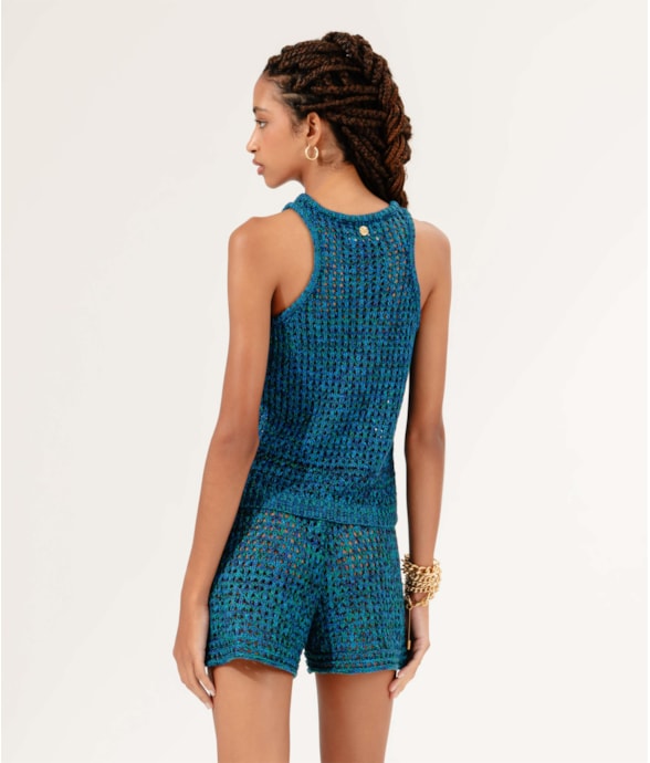 Short Tricot Color Azul Bic