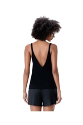 Short Visco Crepe Preto Mescla