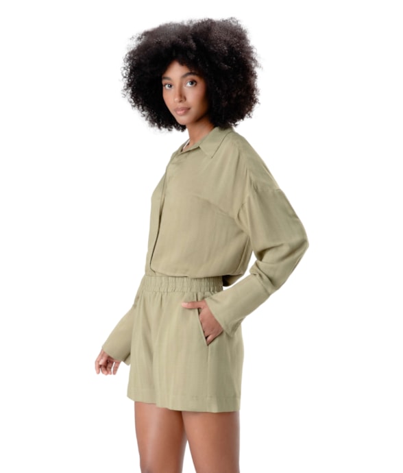 Short Visco Frizzo Musgo